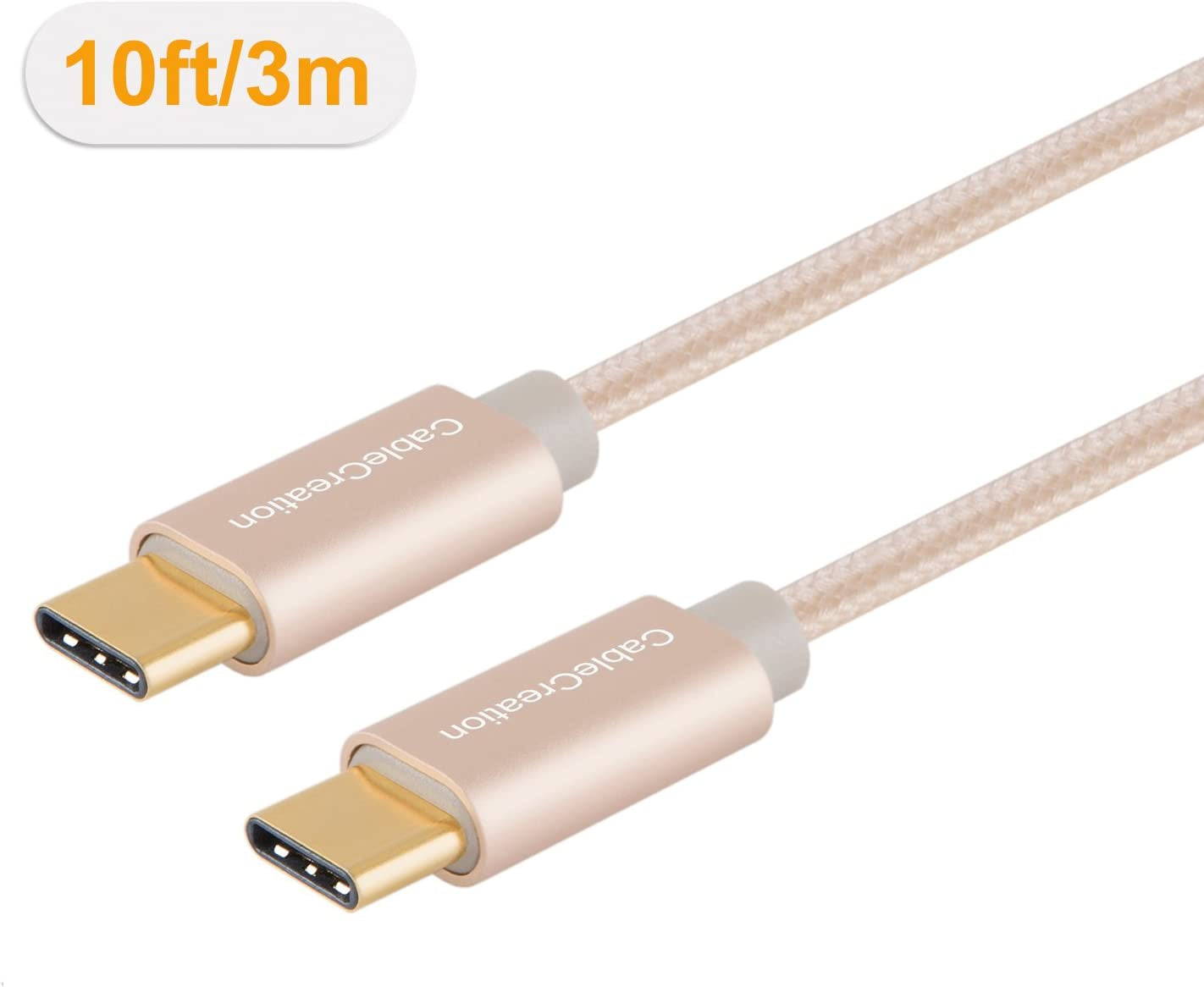 USB C to USB C Cable 10Feet USB Type C Braided Data & Charging Cable Compatible with Ipad Pro 2020/2019/2018, Macbook(Pro), Galaxy S9/S9+, Pixel XL 2, and More