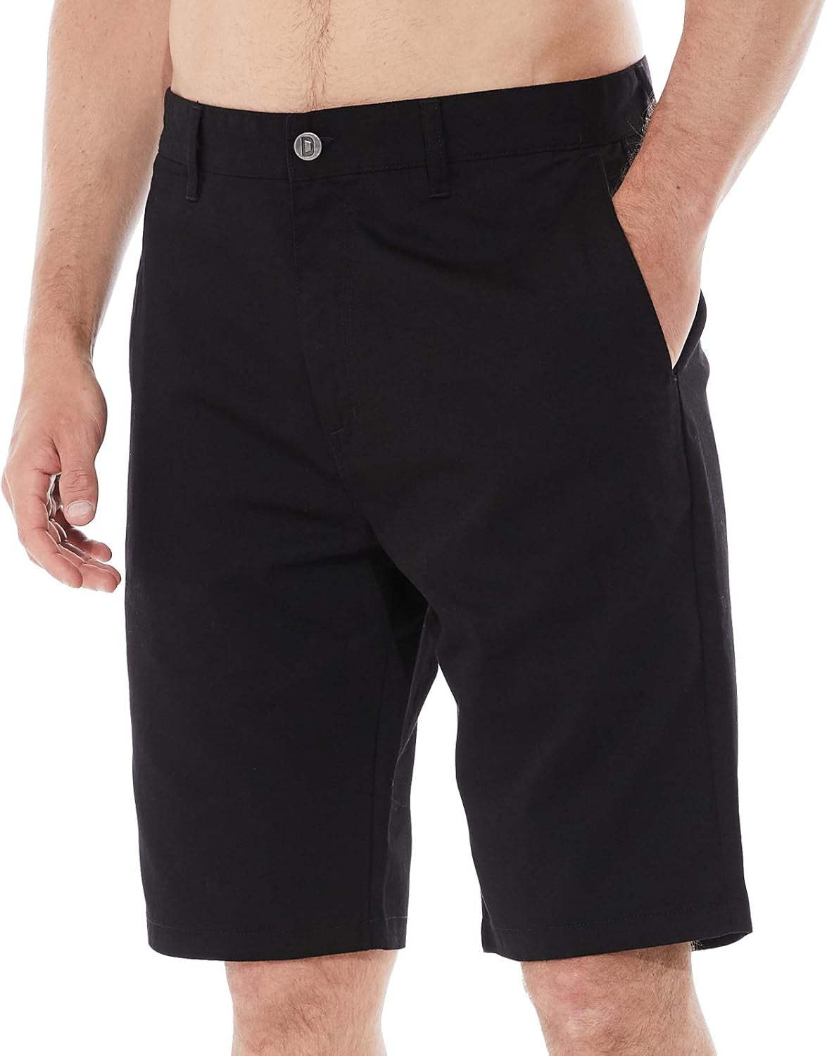 Relaxed Fit Men’S Chino Shorts with Flat Front Zip Fly Casual Straight Leg