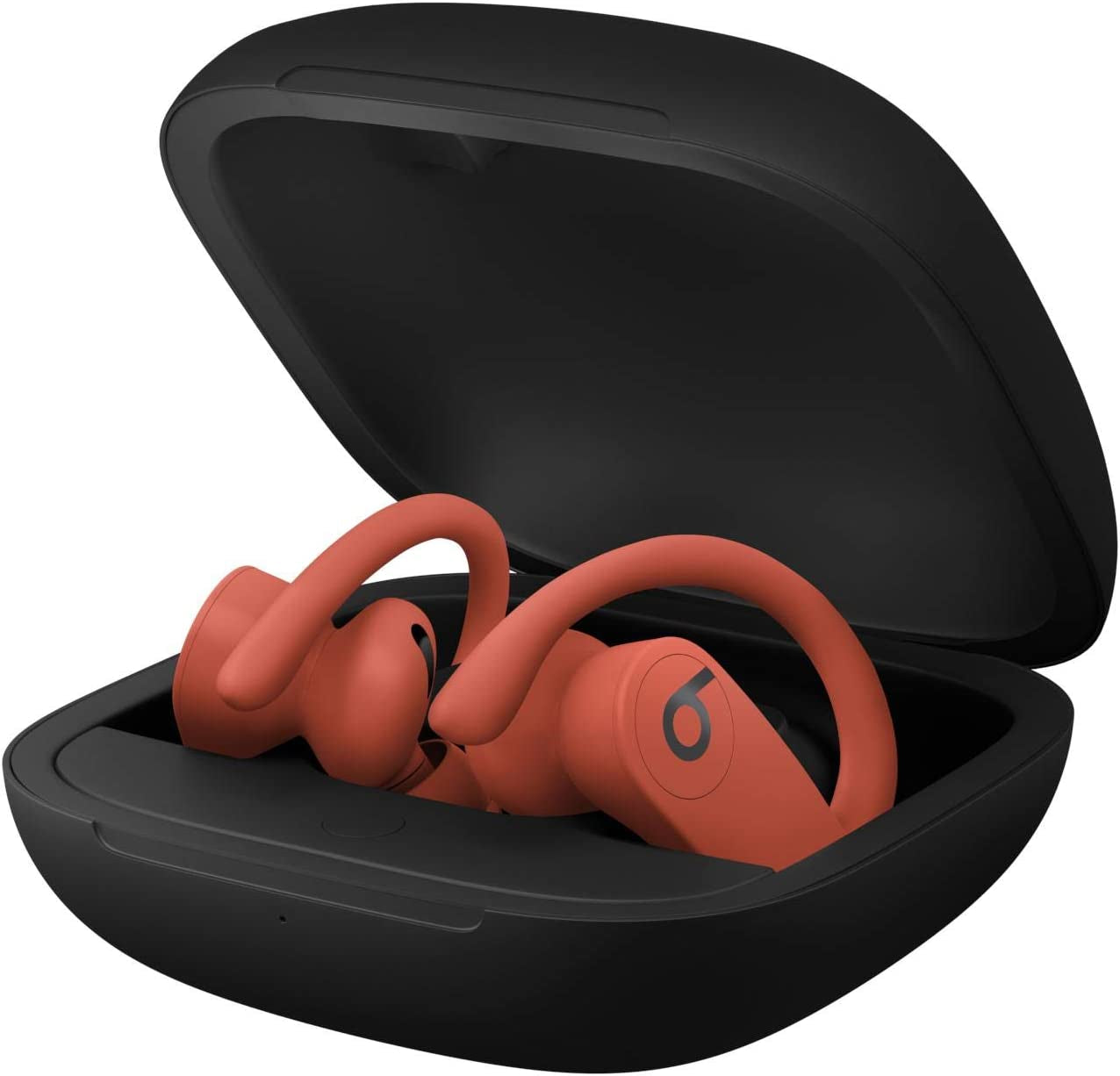 Power Pro Wireless Earbuds -  H1 Headphone Chip, Class 1 Bluetooth Headphones, 9 Hours of Listening Time, Sweat Resistant, Built-In Microphone - Lava Red