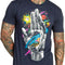 Push through Mens Graphic Tee - Cool Novelty Design Crewneck T Shirts for Guys (Navy, 3X-Large)