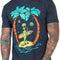 Island Invader Mens Graphic Tee - Cool Novelty Design Crewneck T Shirts for Guys (Navy, 3X-Large)